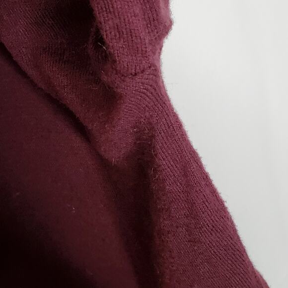 BP. by Nordstrom Lightweight Burgundy Red Woven Casual Oversized Sweater Small - Picture 6 of 9